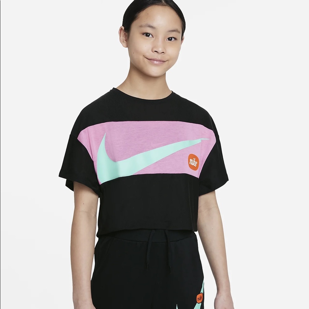 Nike Girls Short Sleeve Training Top Size Medium
